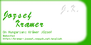 jozsef kramer business card